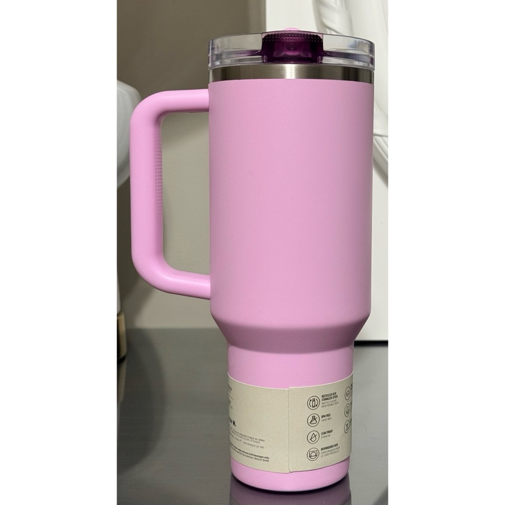 STANLEY QUENCHER PROTOUR 40OZ FLIP STRAW TUMBLER, CHERRY BLOSSOM PINK - Picture 2 of 4